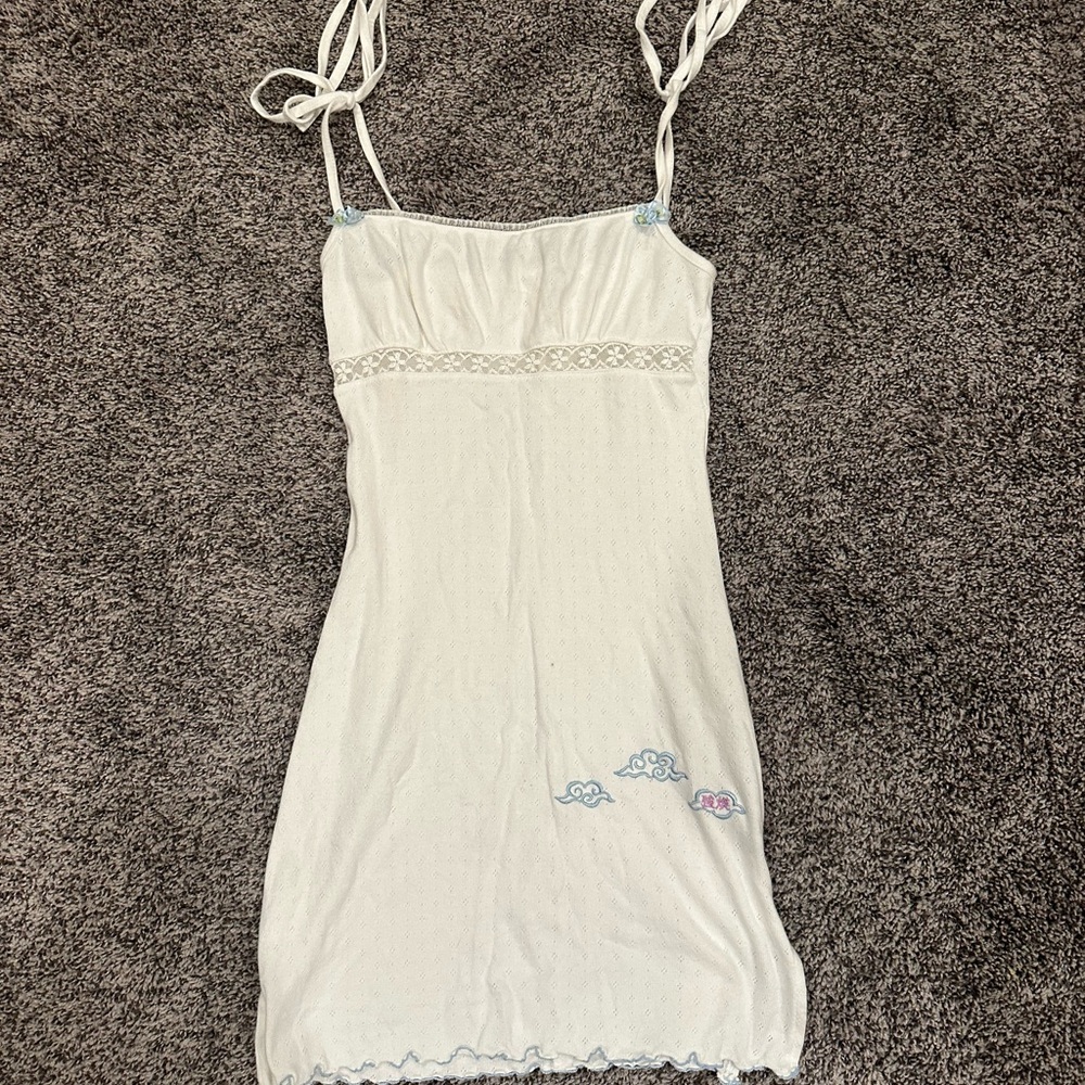 White wegangyoung Mini cloud Dress